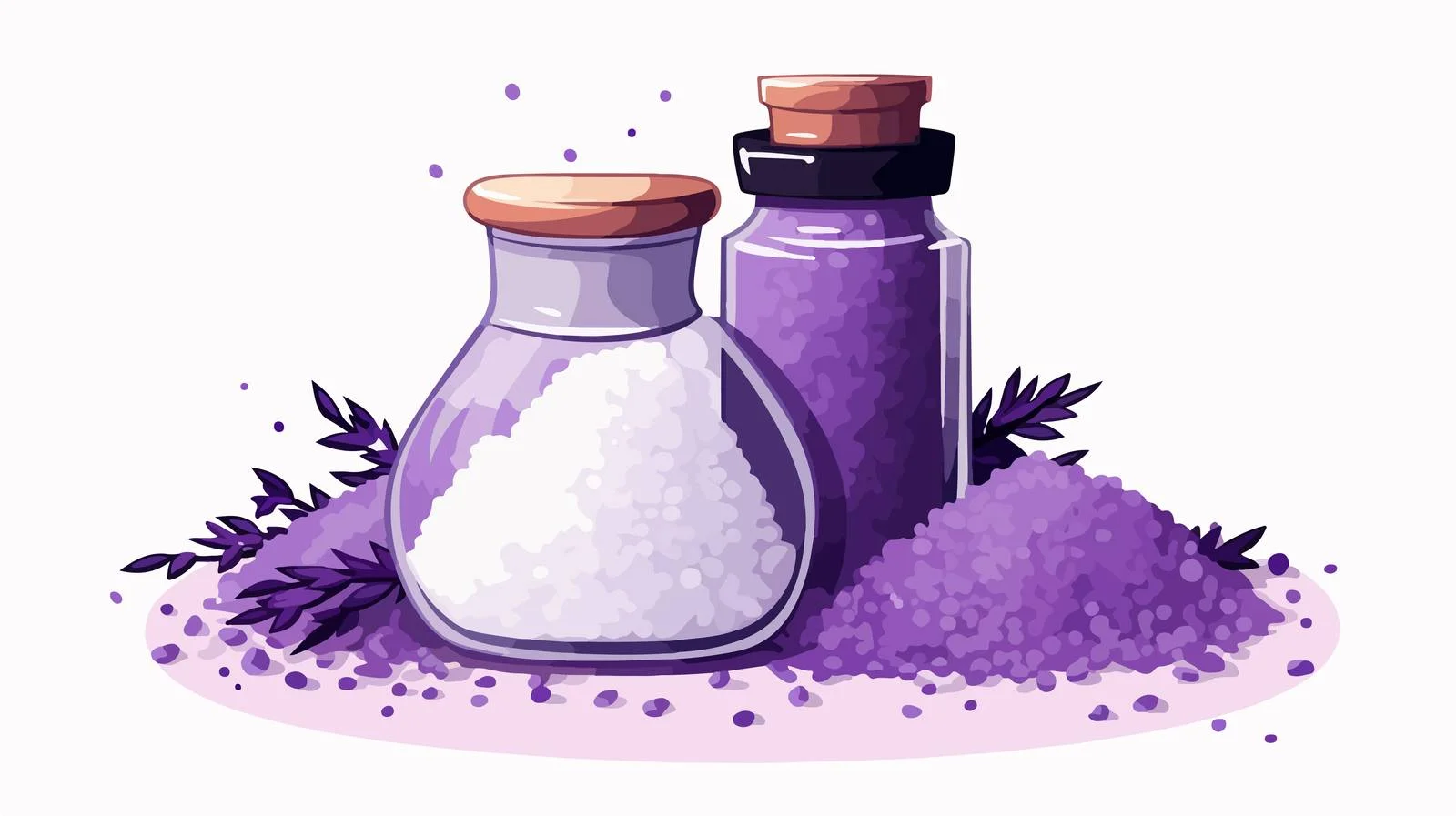 Luxurious bath salt in elegant glass container — free download from Dotvec