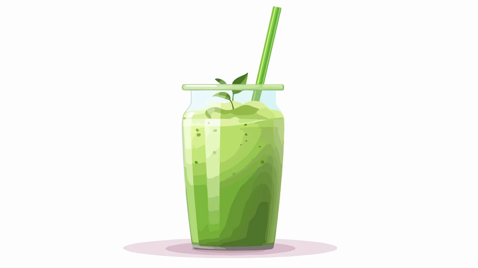 Refreshing Green Matcha Drink in Glass Bottle — free download from Dotvec