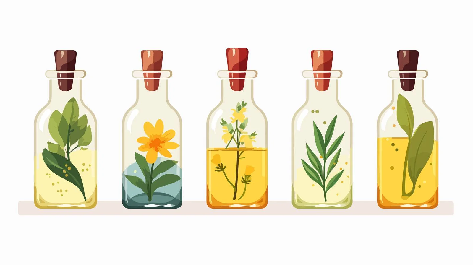 Luxurious Natural Oils in Glass Bottles — free download from Dotvec