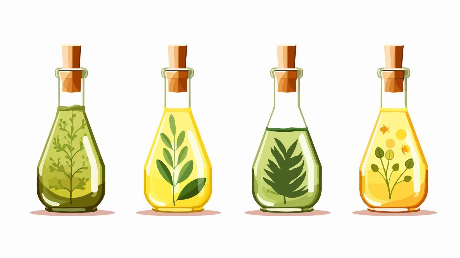 Luxurious Natural Oils in Glass Bottles — free download from Dotvec