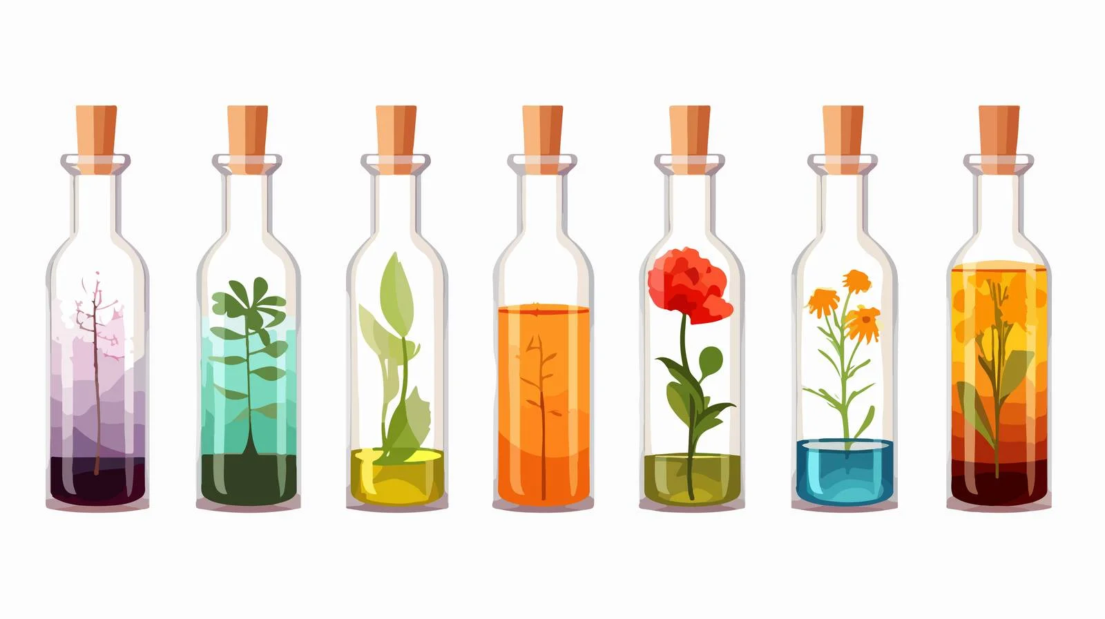 Luxurious Cosmetic Oils in Glass Bottles — free download from Dotvec