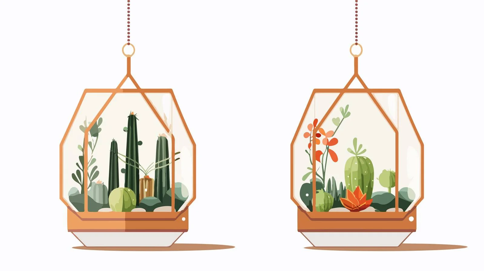 Modern Scandinavian Glass Hanging Florarium Design — free download from Dotvec