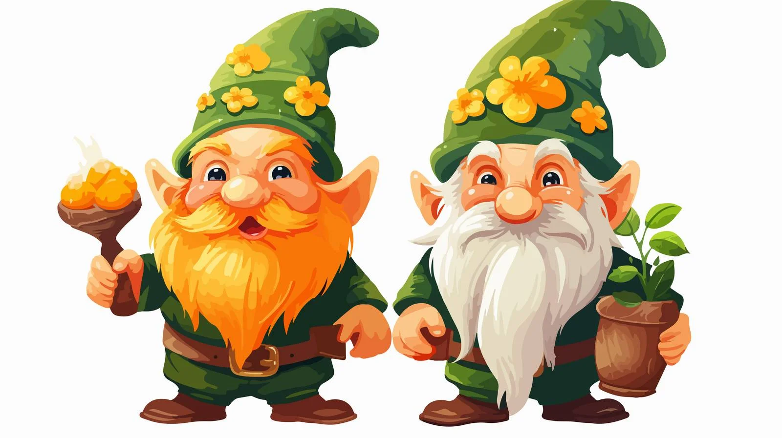 Charming Gnomes Bring Luck — free download from Dotvec