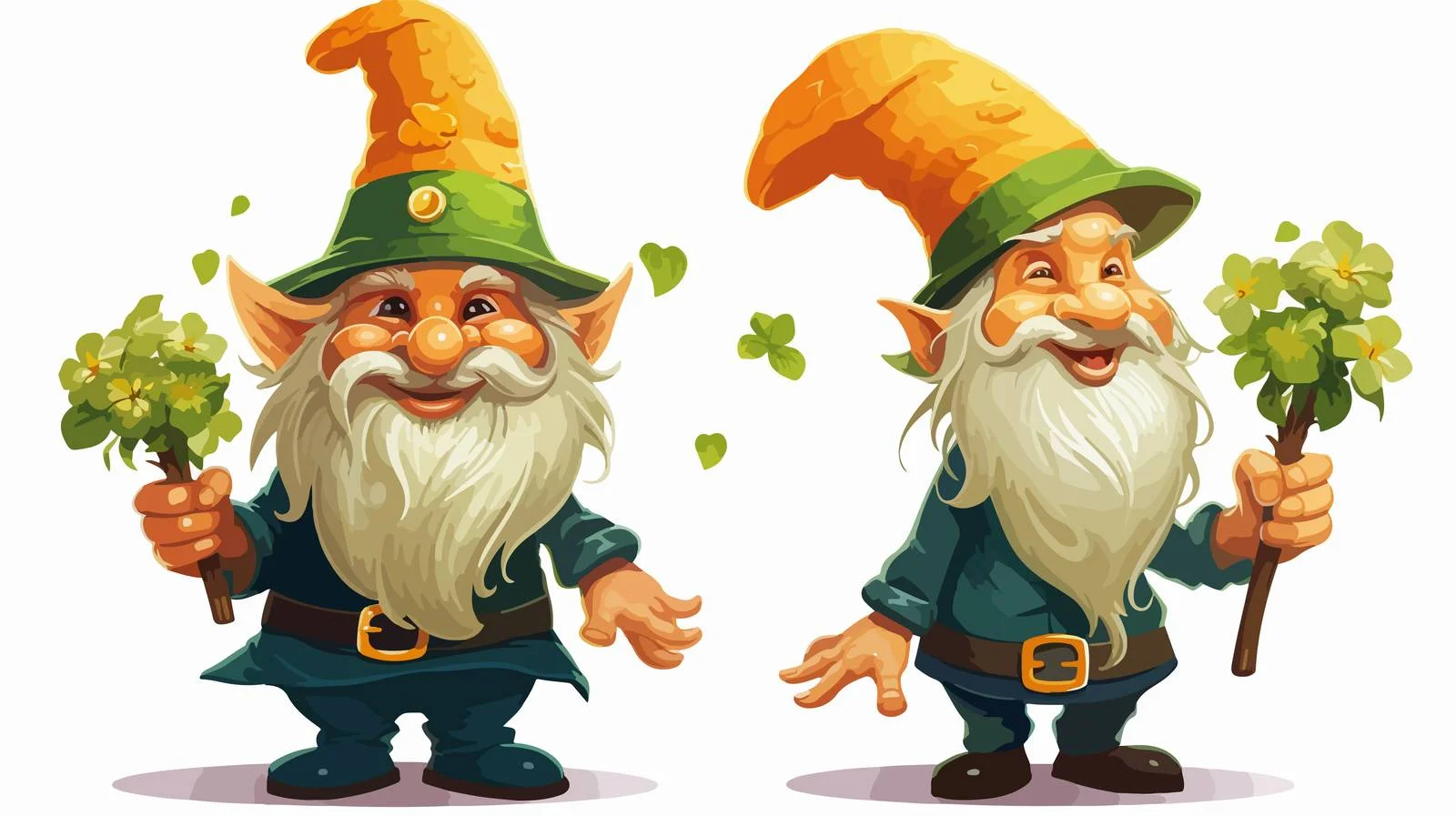 Lucky Gnomes with Long Beards — free download from Dotvec