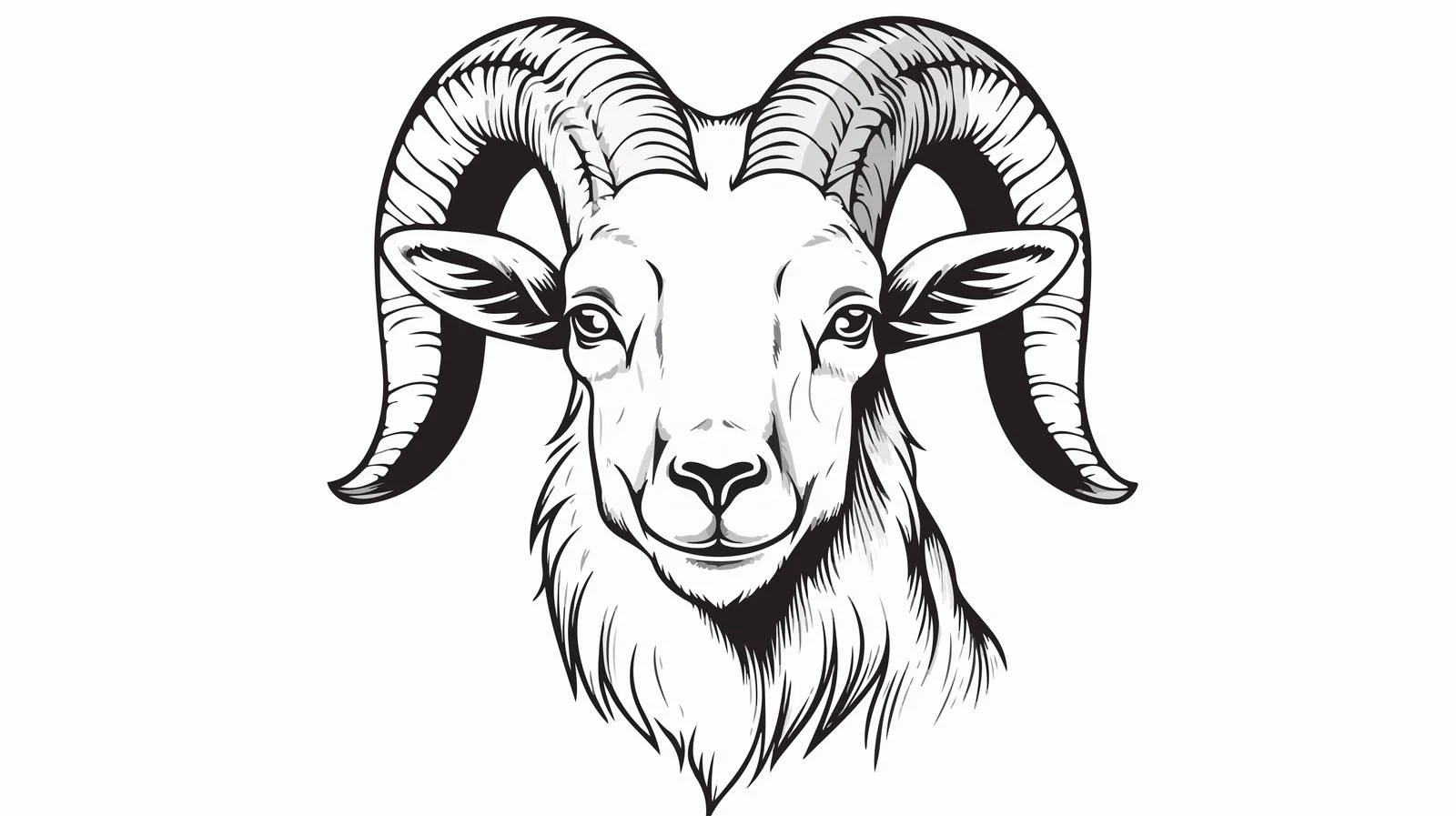 Goat Head Sketch Vector Illustration — free download from Dotvec