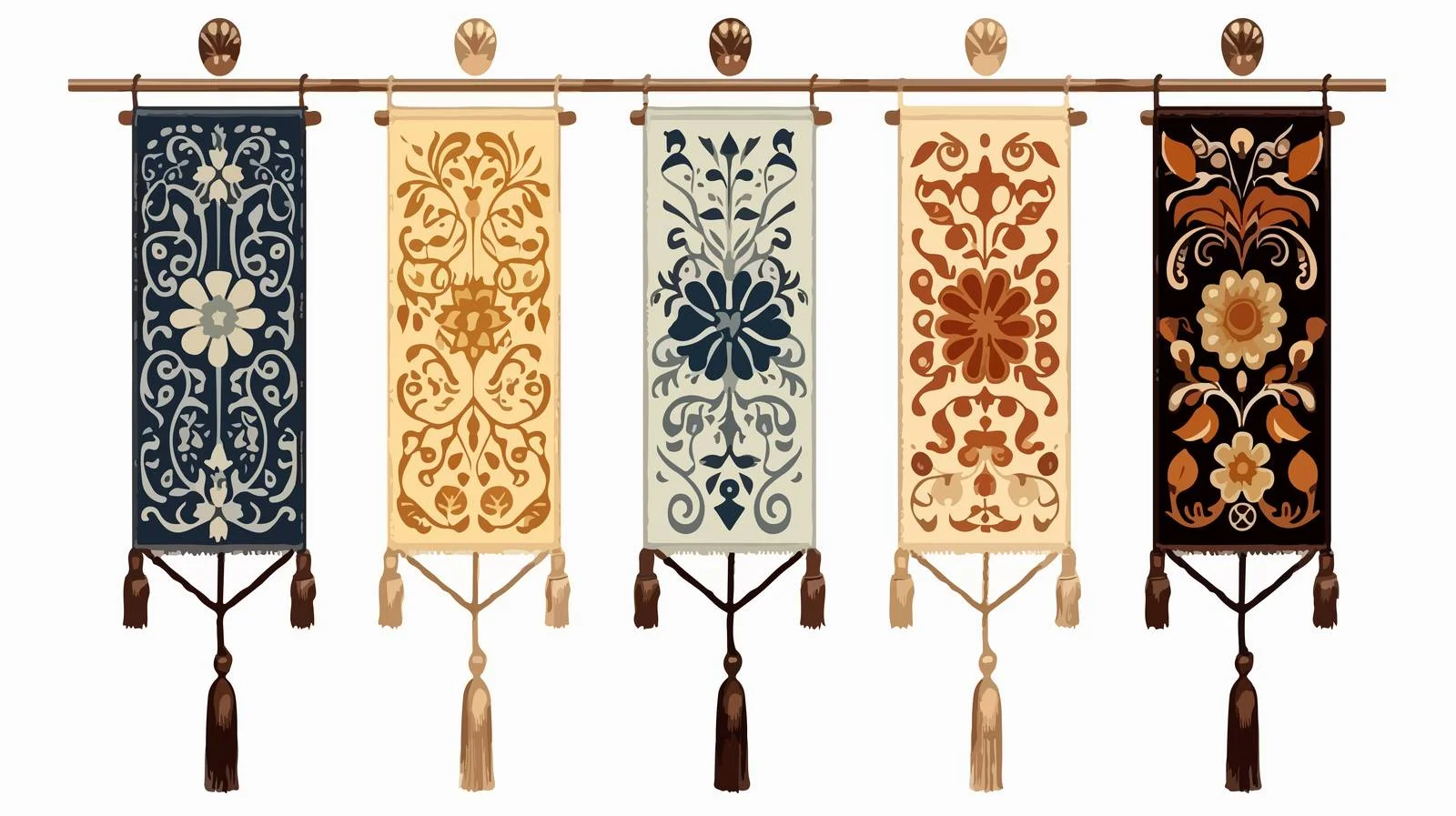 Exquisite Gobelin Tapestry on Wooden Rod — free download from Dotvec