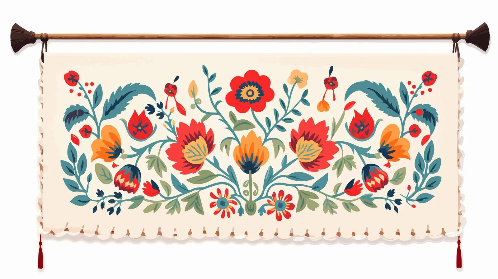 Exquisite Gobelin Tapestry Display on Rod — free download from Dotvec