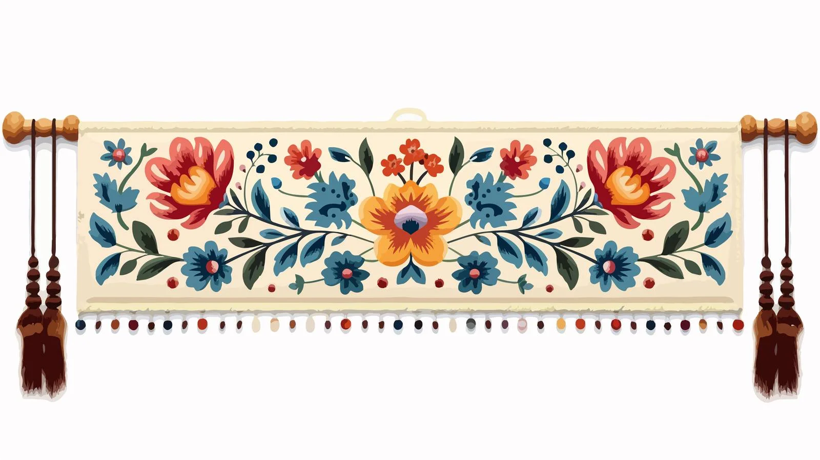 Elegant Gobelin Tapestry on Rod Display — free download from Dotvec