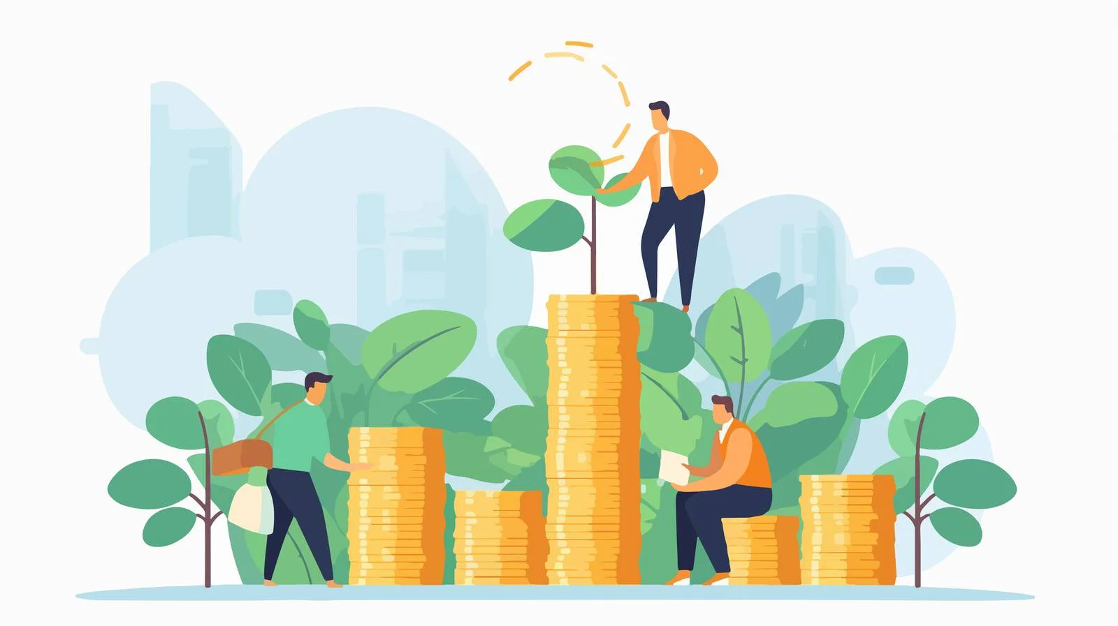 Progressing towards financial achievement. Wealth and capital. — free download from Dotvec