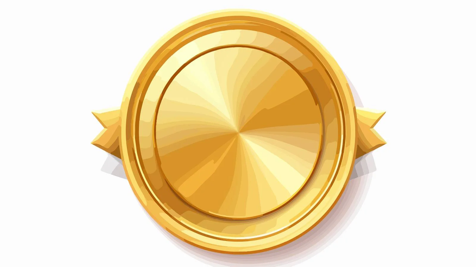 Military Award: Shiny Golden Medal Ribbon – free honour image from Dotvec