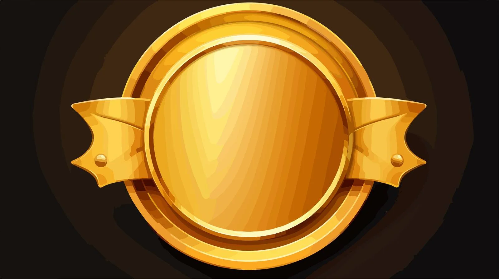 Elegant Military Gold Medal with Ribbon — free download from Dotvec