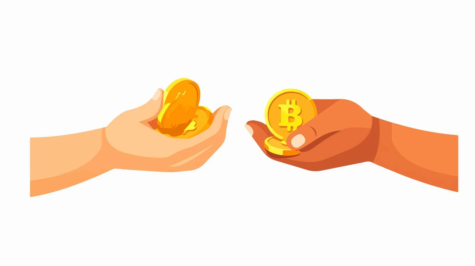 Exchange of Gold Coin, Hand Gesture — free download from Dotvec