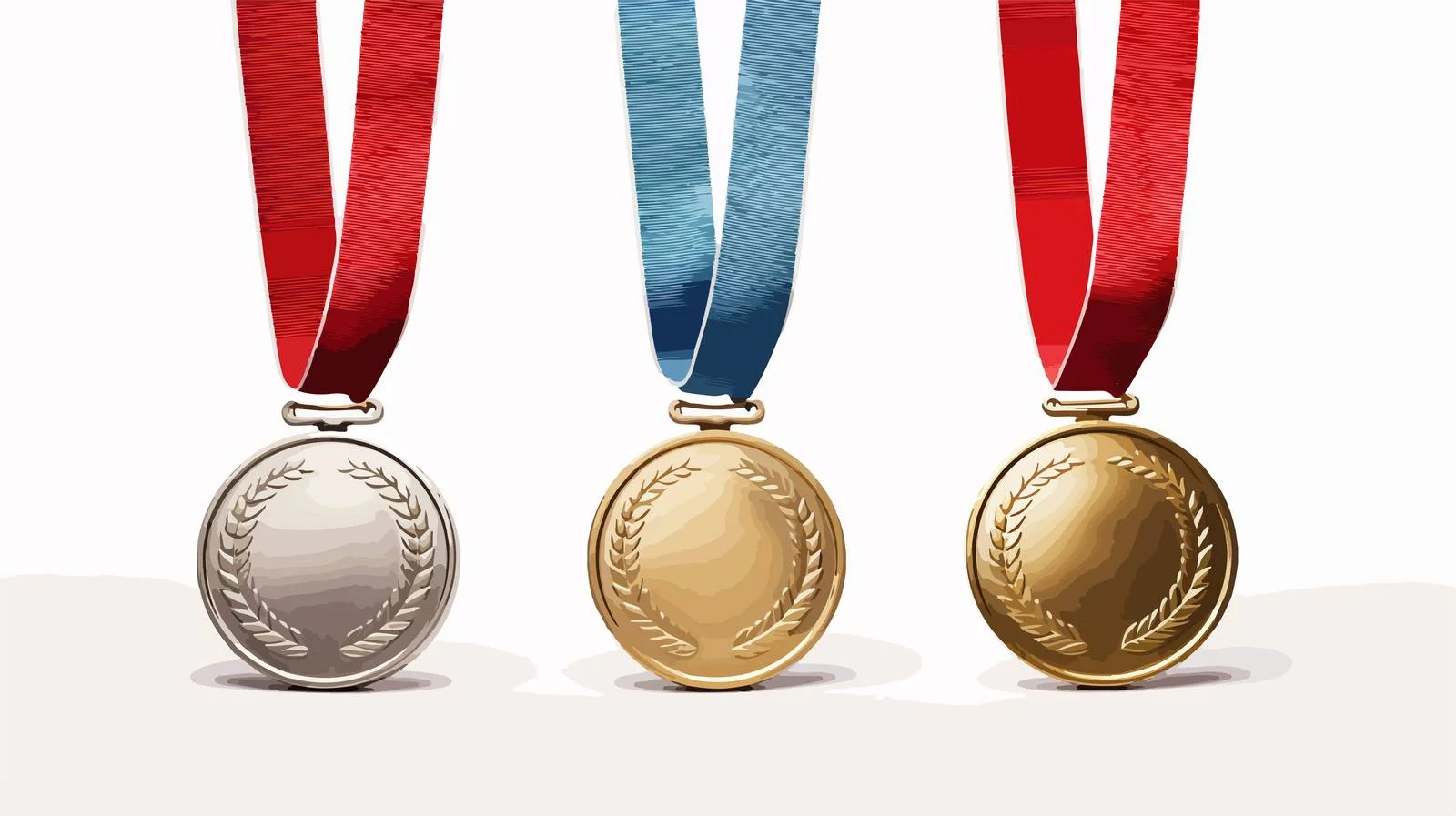Elegant Gold, Silver & Bronze Medal Collection — free download from Dotvec