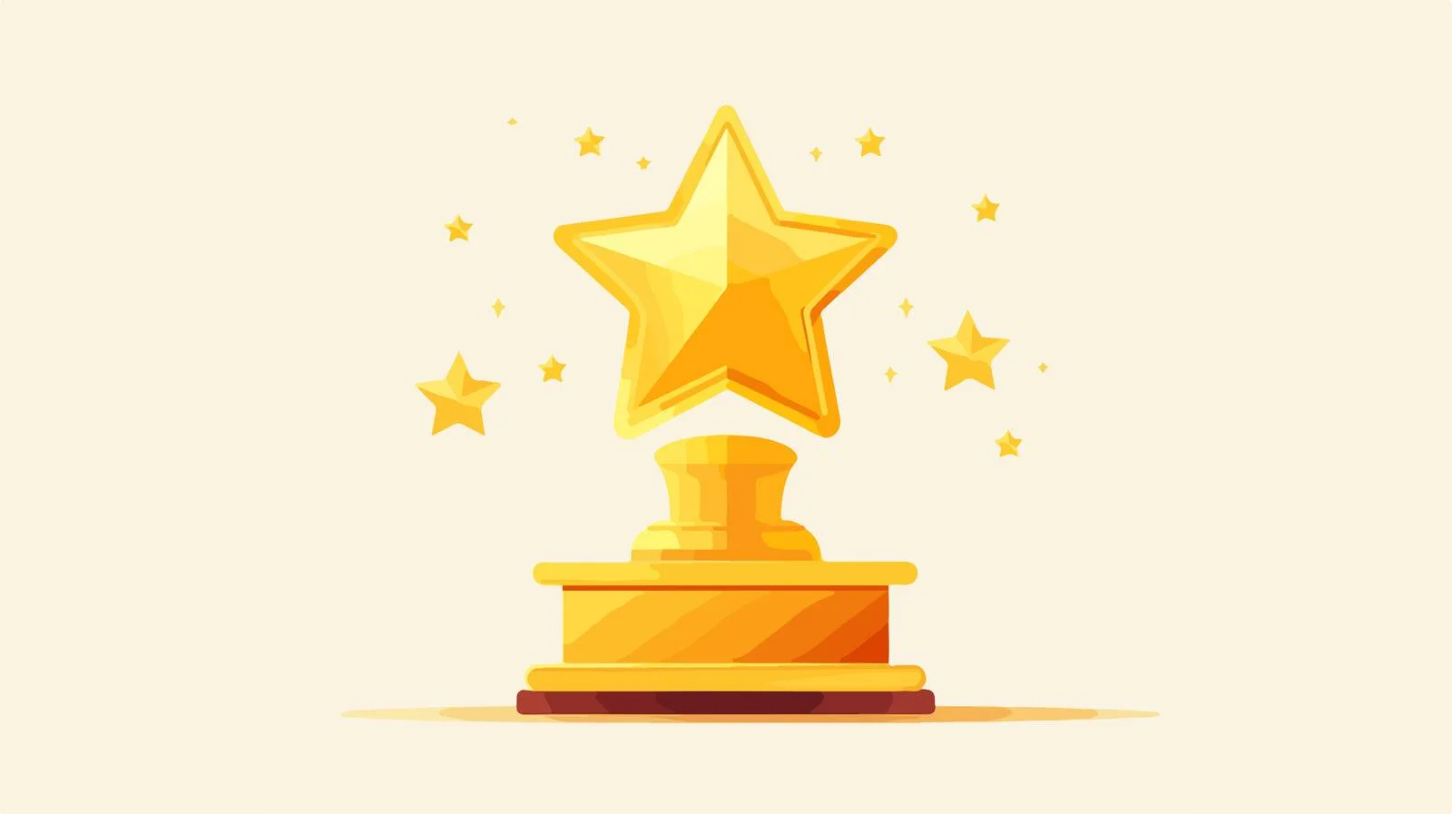 Celebratory Gold Star Prize Pentacle Award — free download from Dotvec