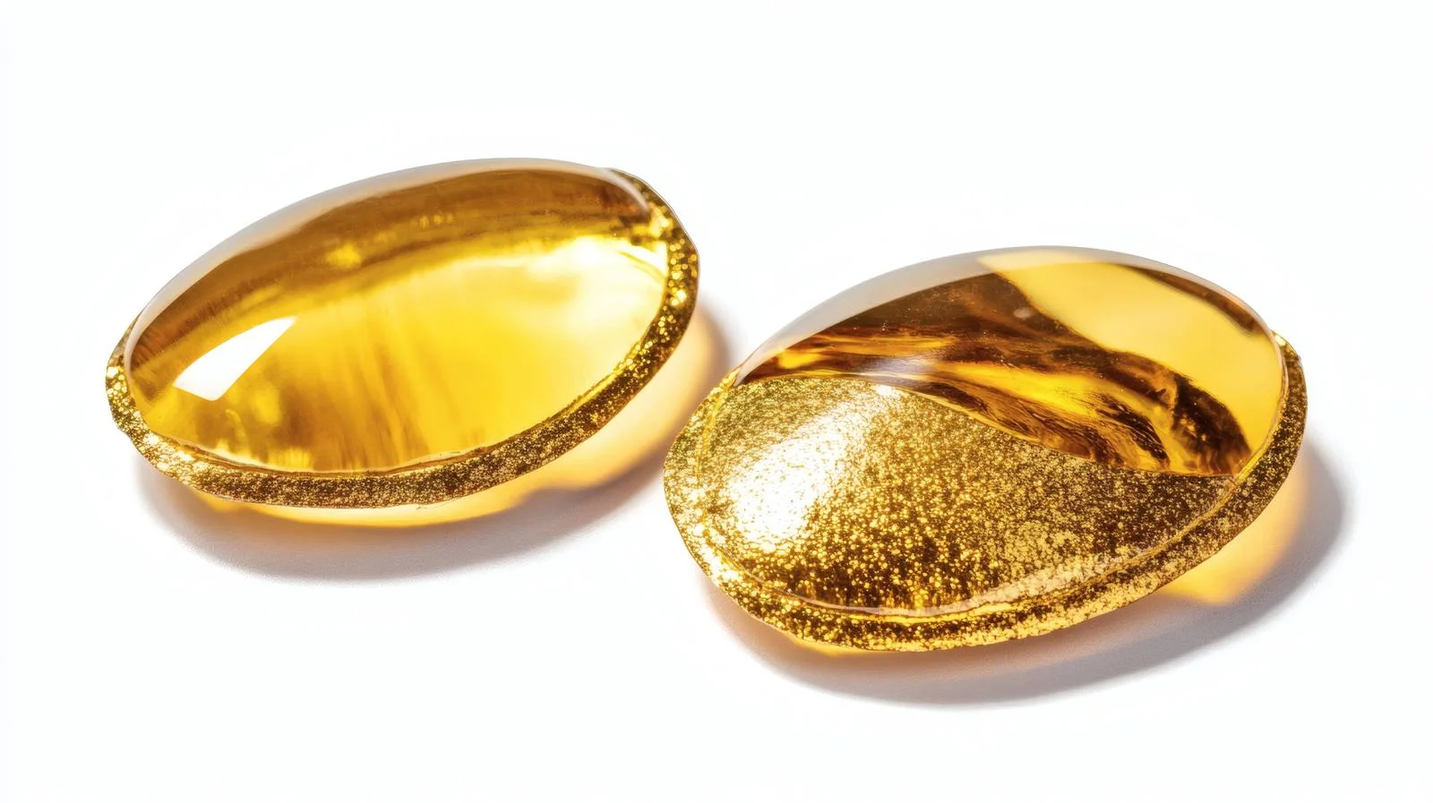 Luxurious Golden Hydrogel Eye Patches on White Background — free download from Dotvec