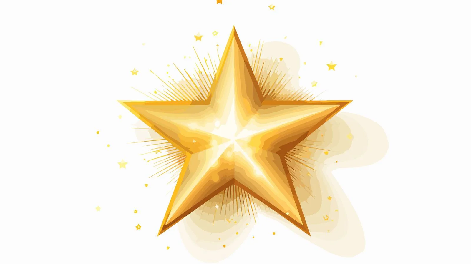 Golden Star Spark Vector Decoration — free download from Dotvec