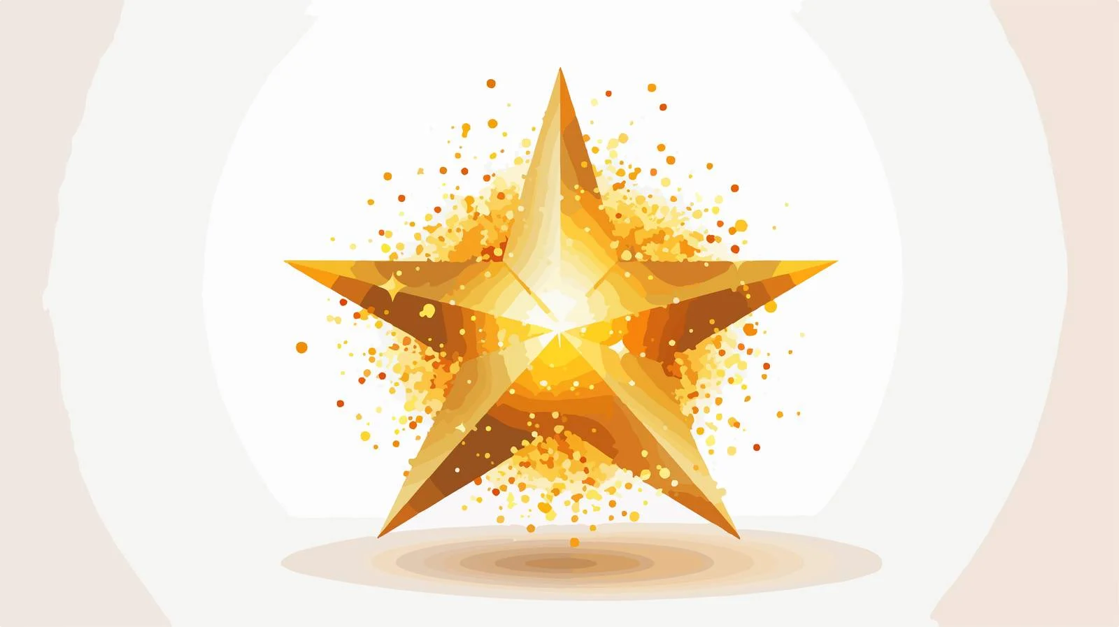 Golden Star Spark Vector Decoration — free download from Dotvec