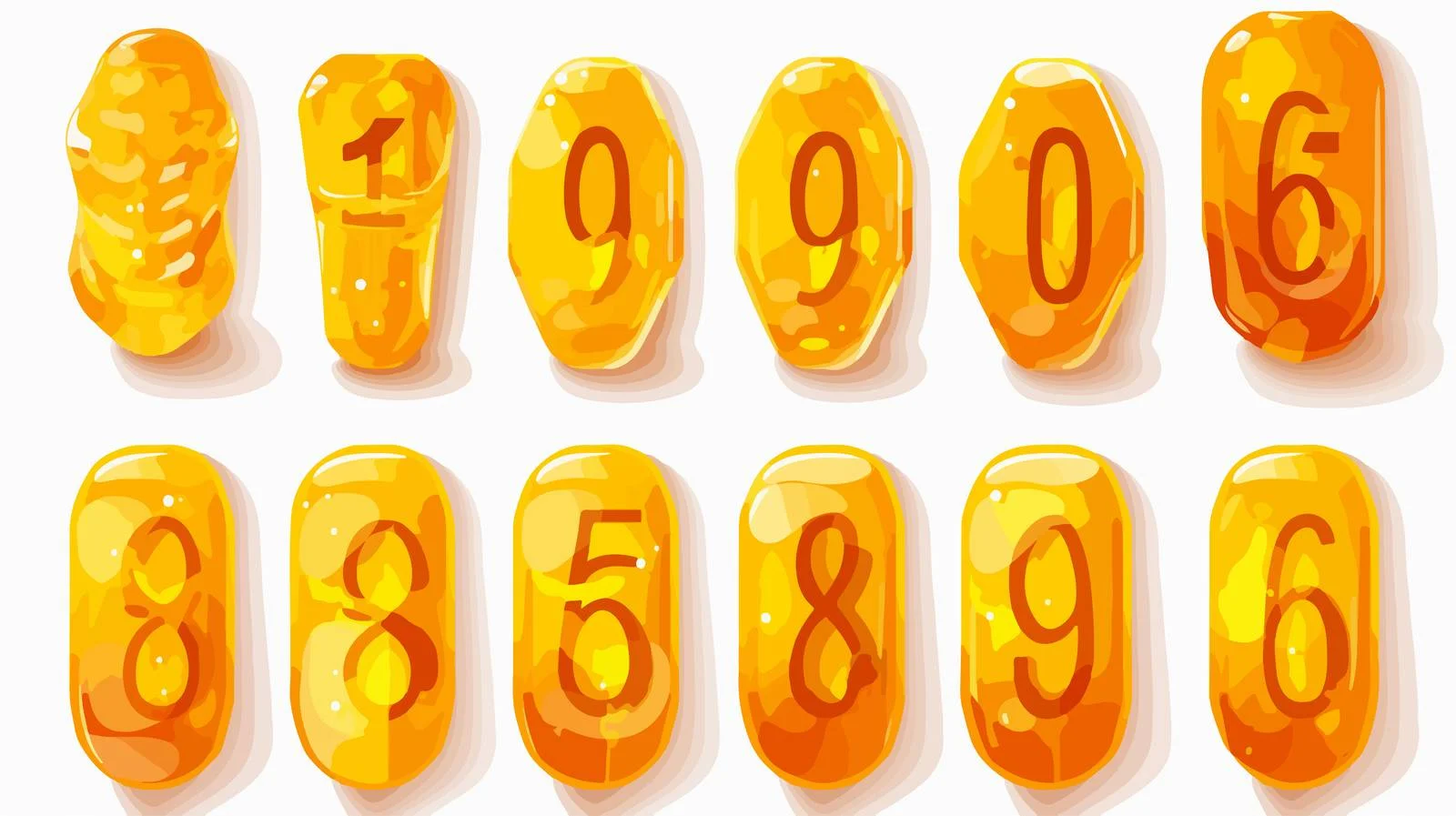 Vibrant Honey Figures with 0% Sign — free download from Dotvec