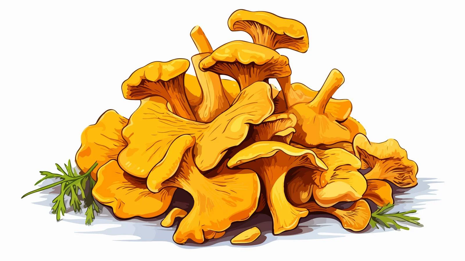 Exquisite Golden Chanterelles Mushroom Composition — free download from Dotvec