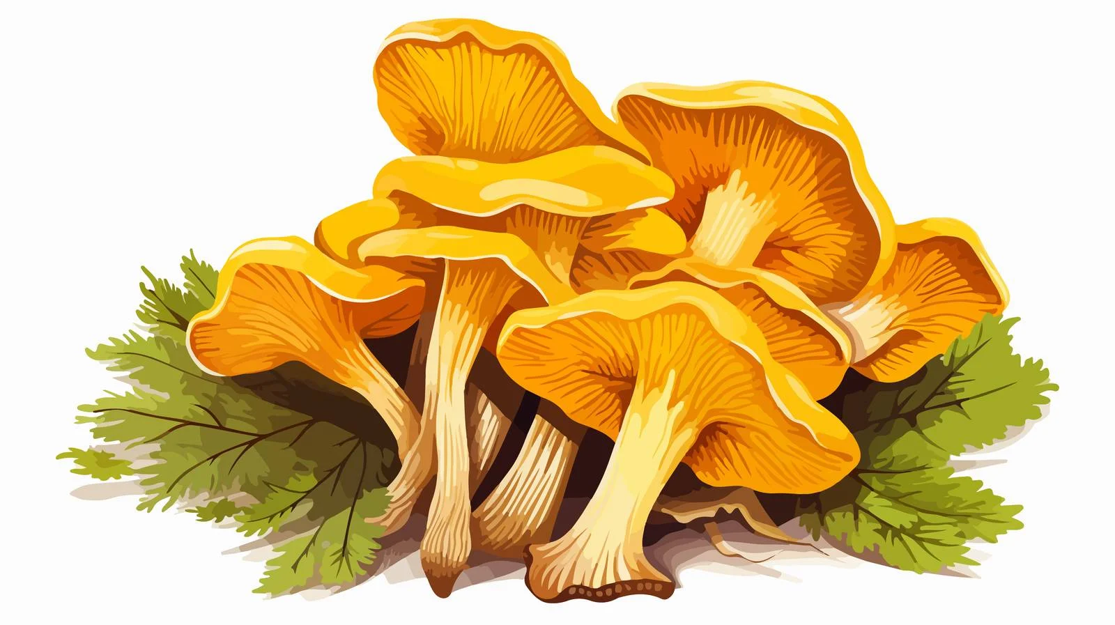 Exquisite Golden Chanterelles Mushroom Composition — free download from Dotvec