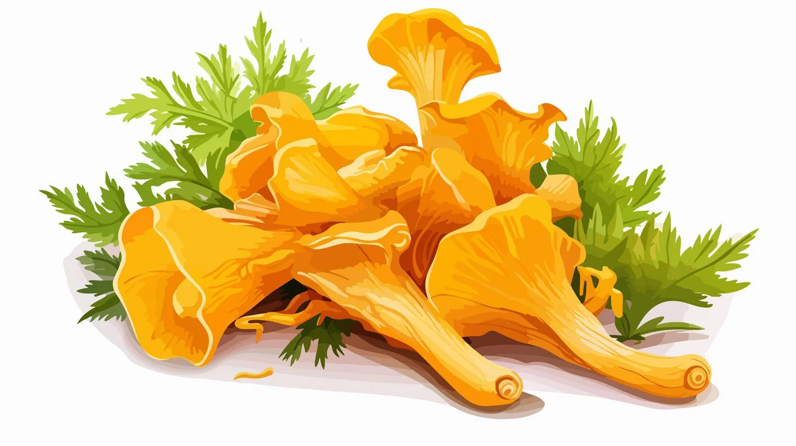 Exquisite Golden Chanterelles Mushroom Composition — free download from Dotvec