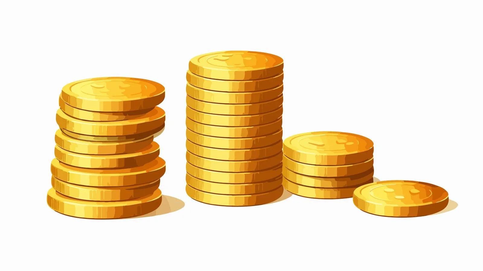 Stacked Golden Coin Vector Graphic Art — free download from Dotvec