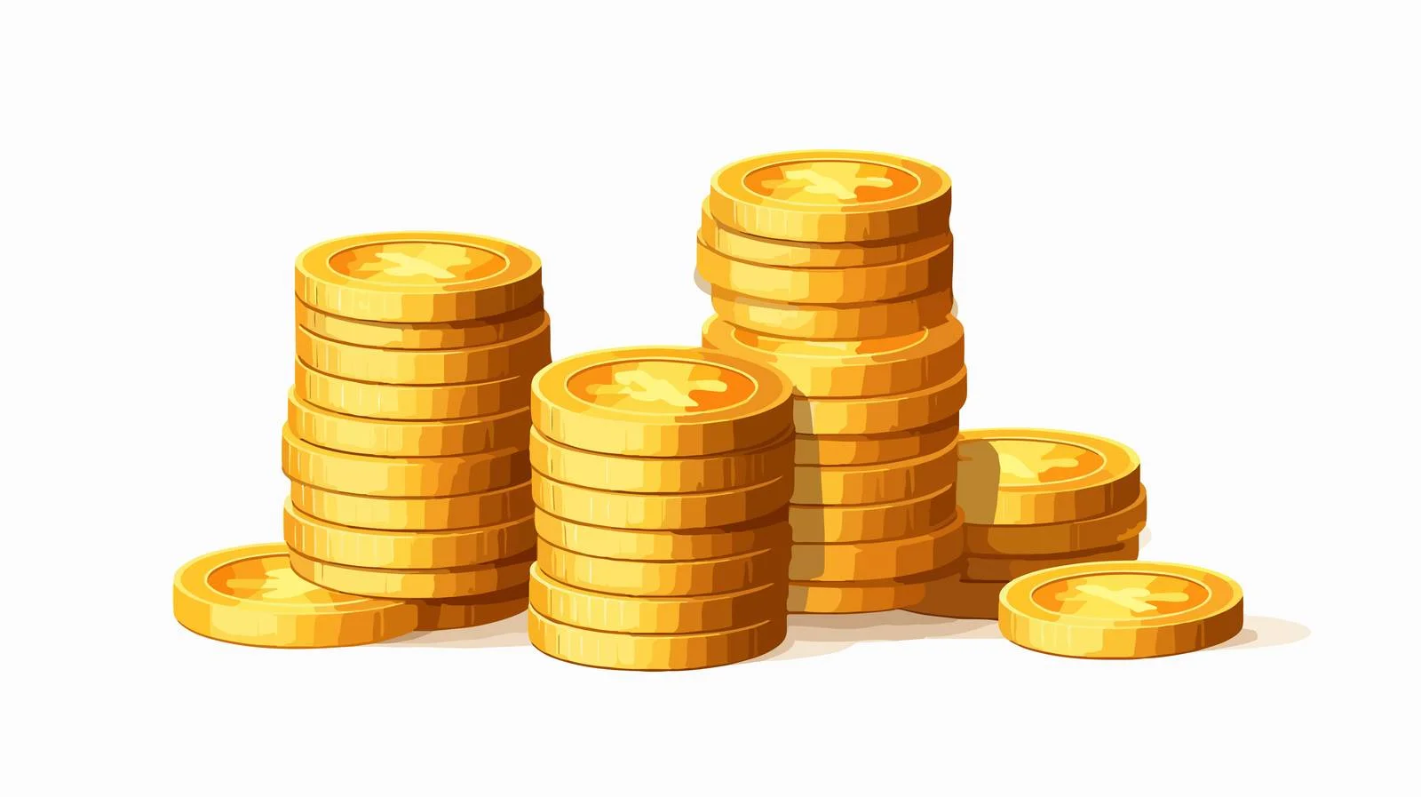 Stacked Golden Coin Vector Graphic Design — free download from Dotvec