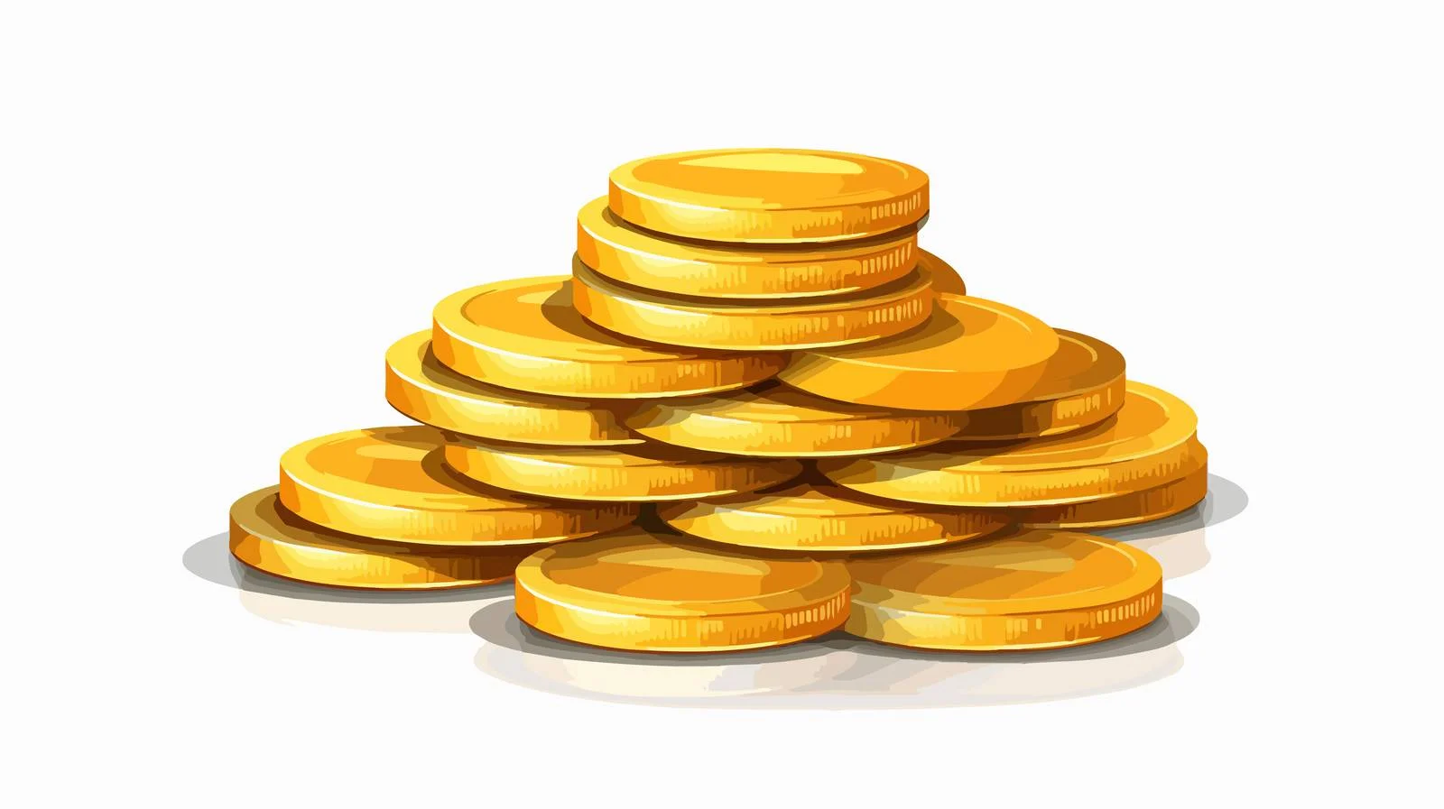 Stack of Golden Coins Vector Illustration — free download from Dotvec