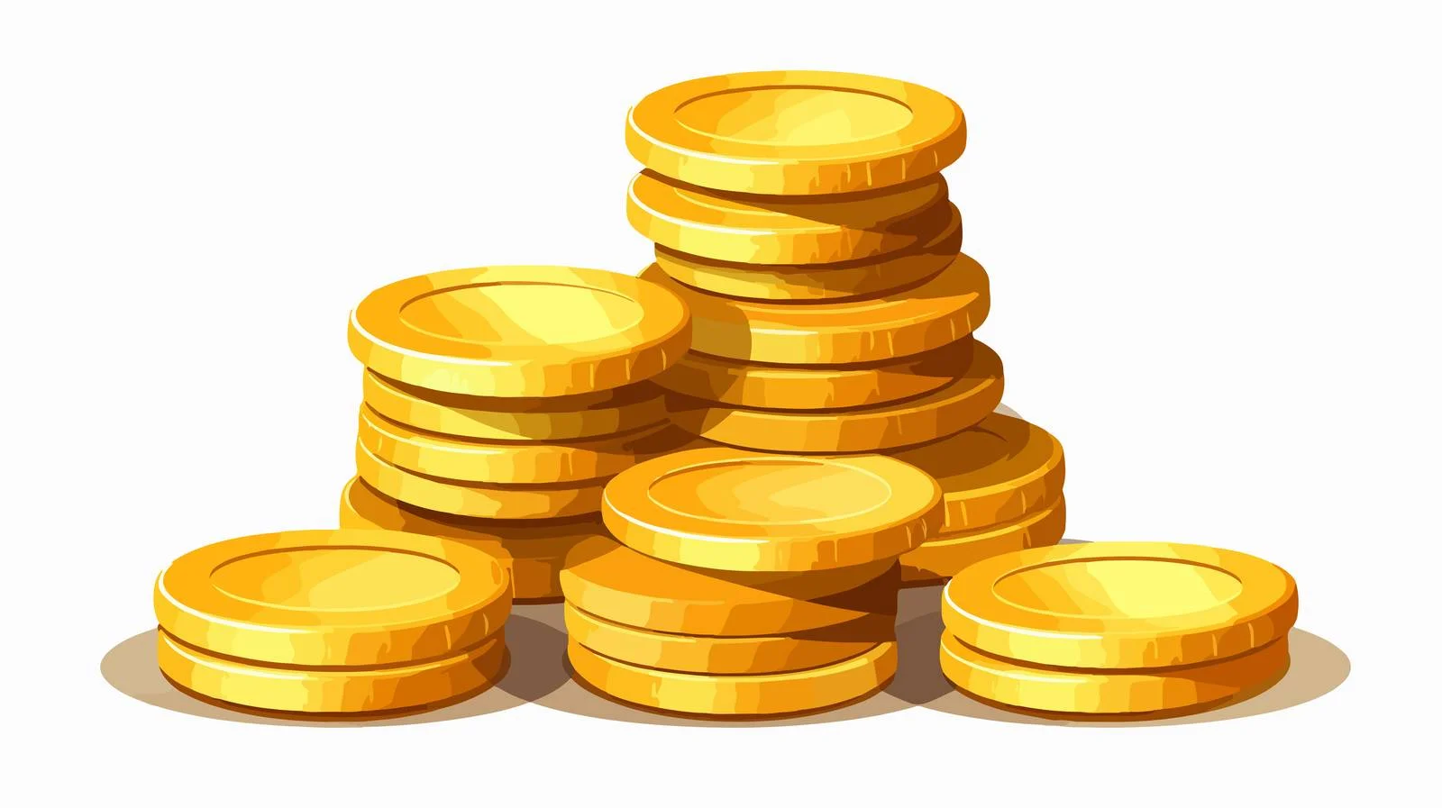 Stack of Shiny Golden Coins Illustration — free download from Dotvec