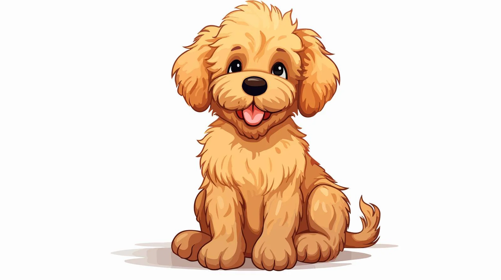 Adorable Goldendoodle Dog with Playful Expression — free download from Dotvec