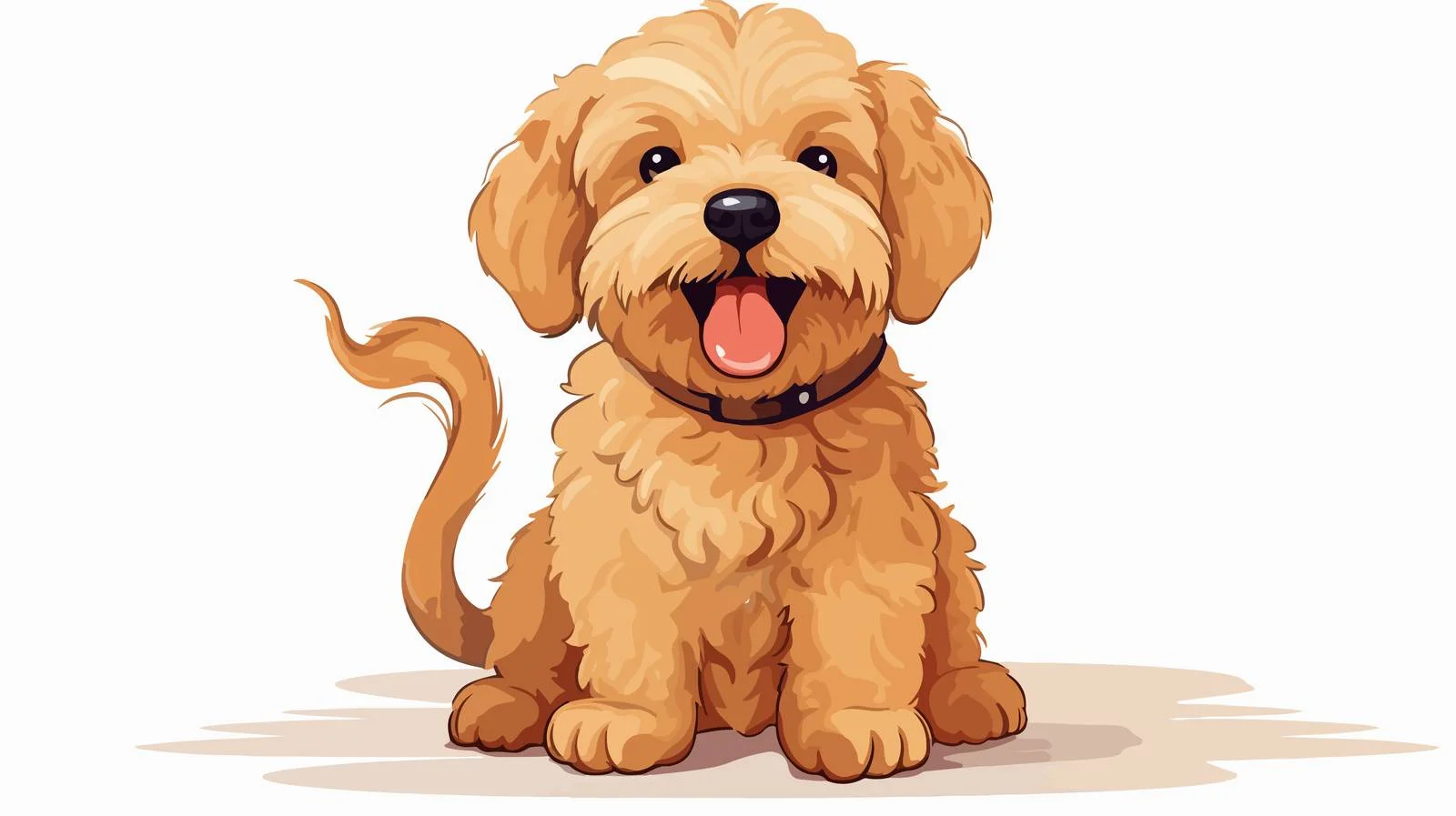 Adorable Goldendoodle Plays in a Funny Manner — free download from Dotvec