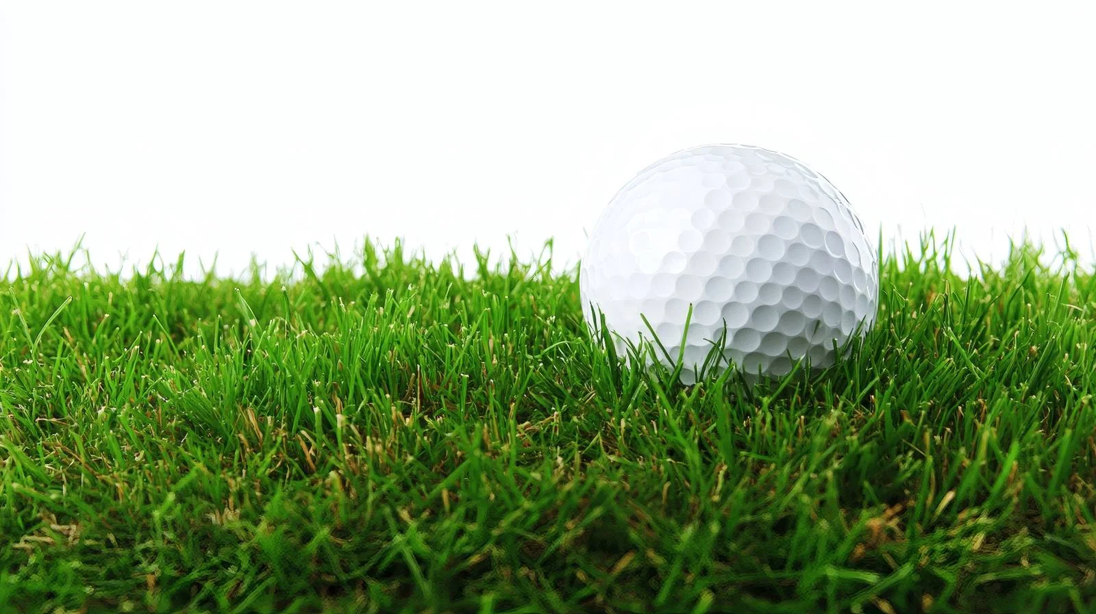 Singular golf ball on pristine course — free download from Dotvec