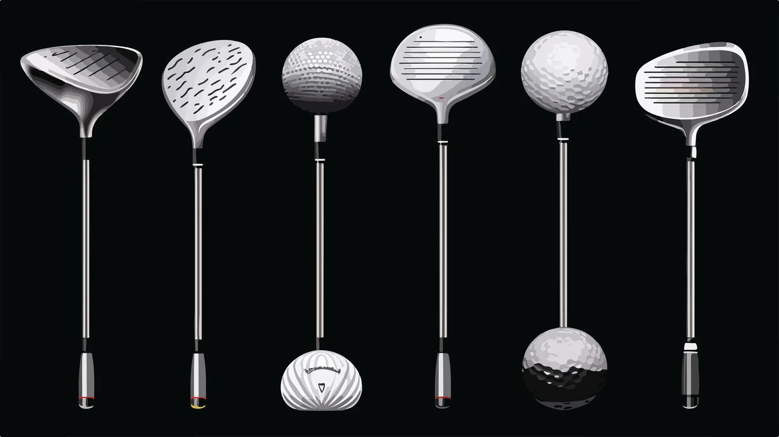 Golf Club Set on White Background — free download from Dotvec