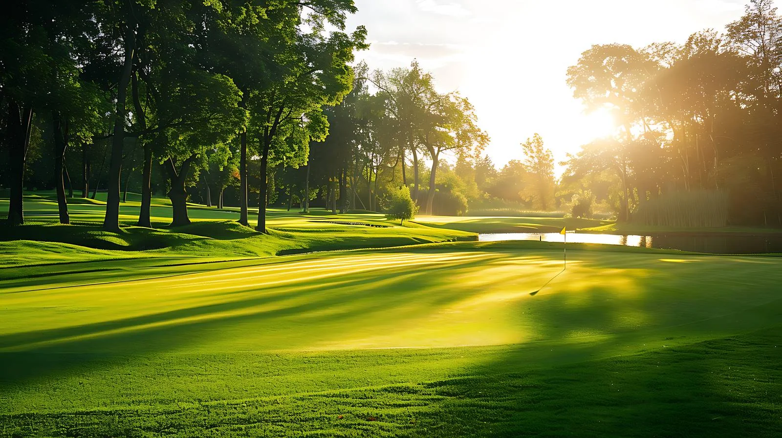 Tranquil Golf Course Fairway at Dusk — free download from Dotvec