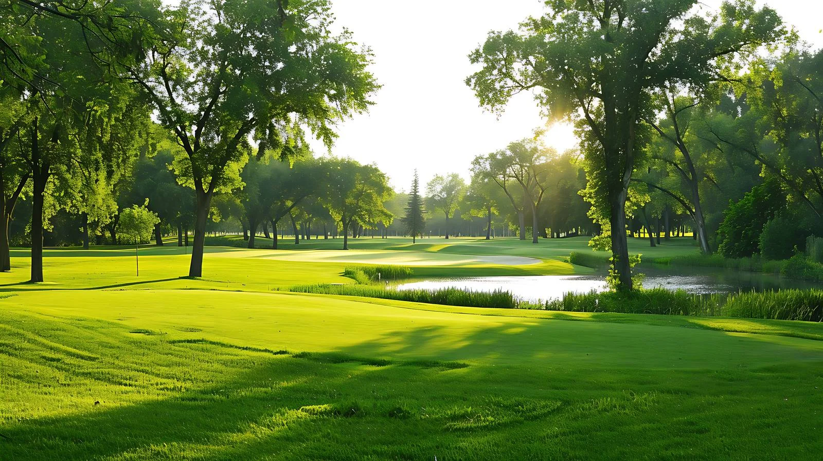 Scenic Golf Course Fairway at Dusk — free download from Dotvec