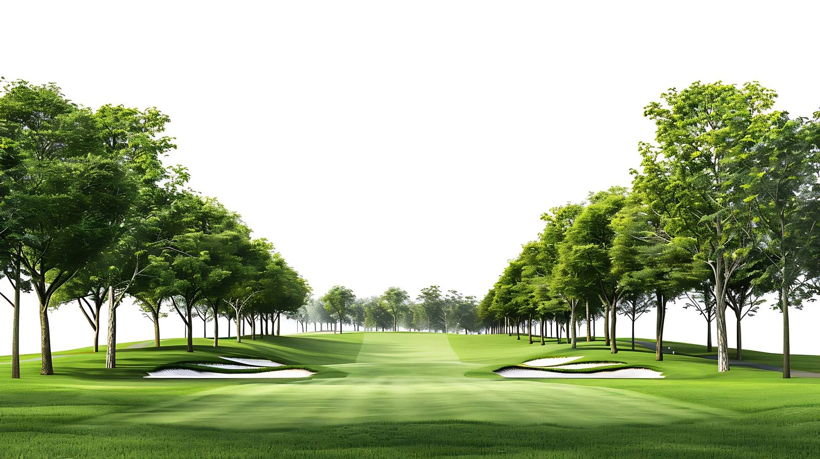 Scenic Golf Fairway Leading to Green — free download from Dotvec