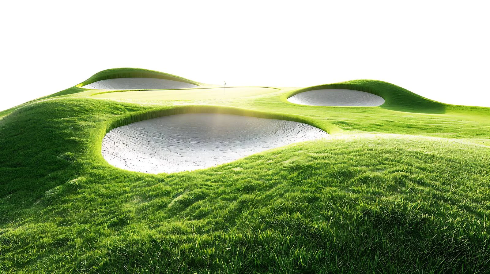 Tranquil Golf Course with Sunlit Bunkers — free download from Dotvec