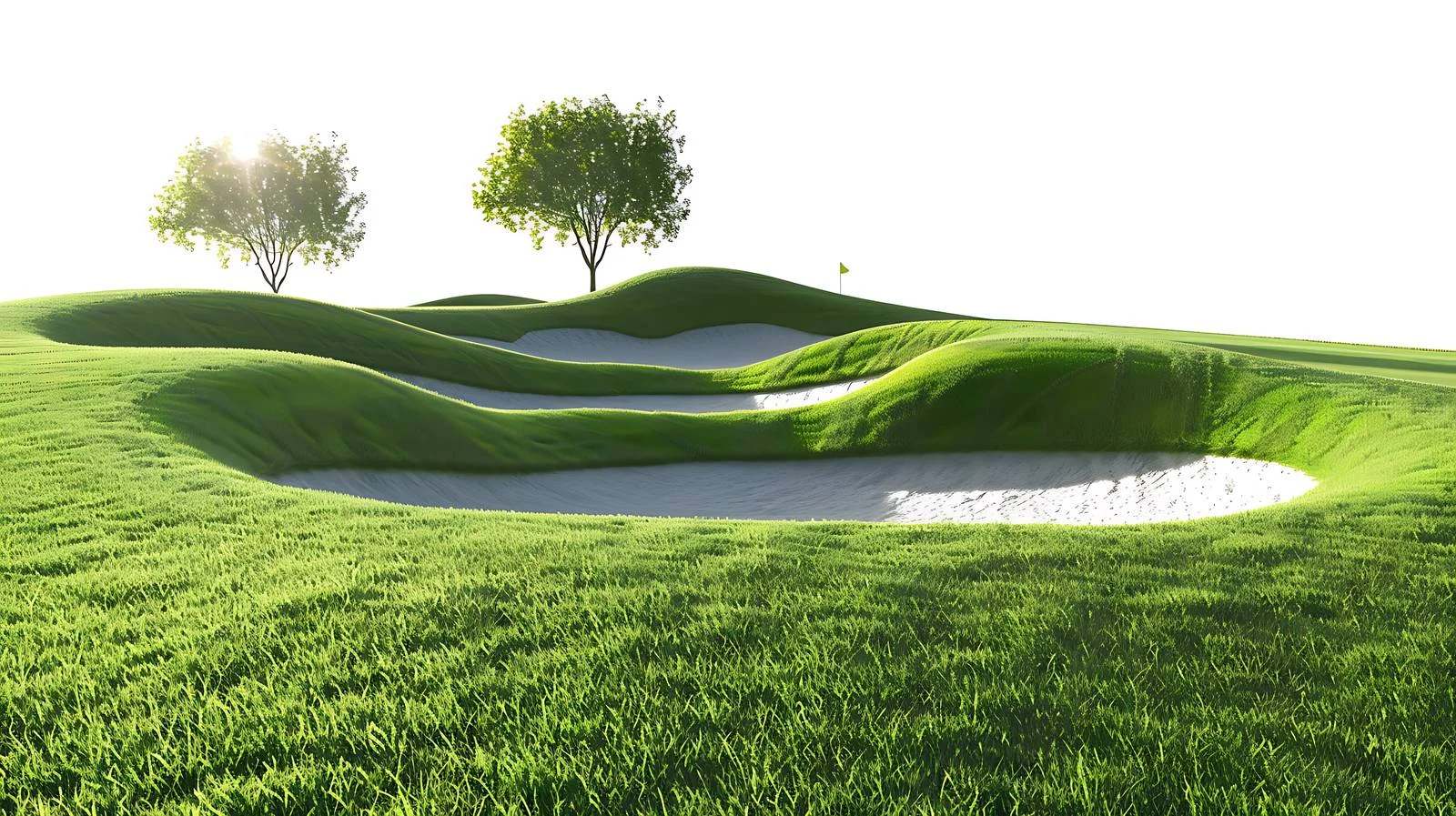 Serene Golf Course Bathed in Afternoon Sunlight — free download from Dotvec