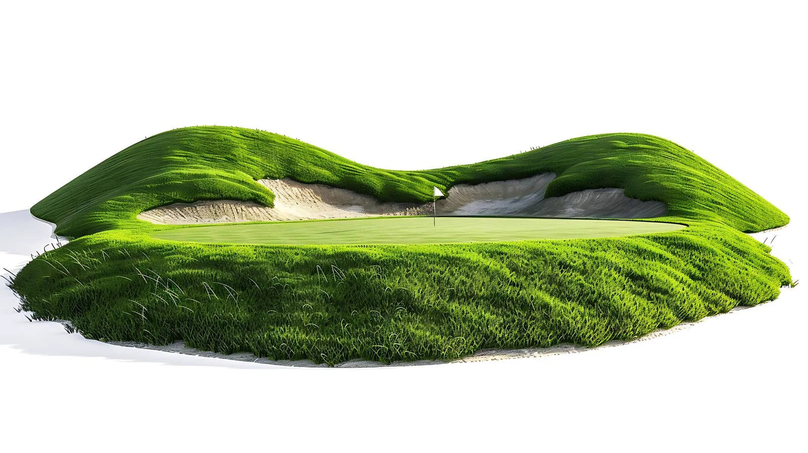 Sunny Afternoon Golf Course with Bunkers — free download from Dotvec