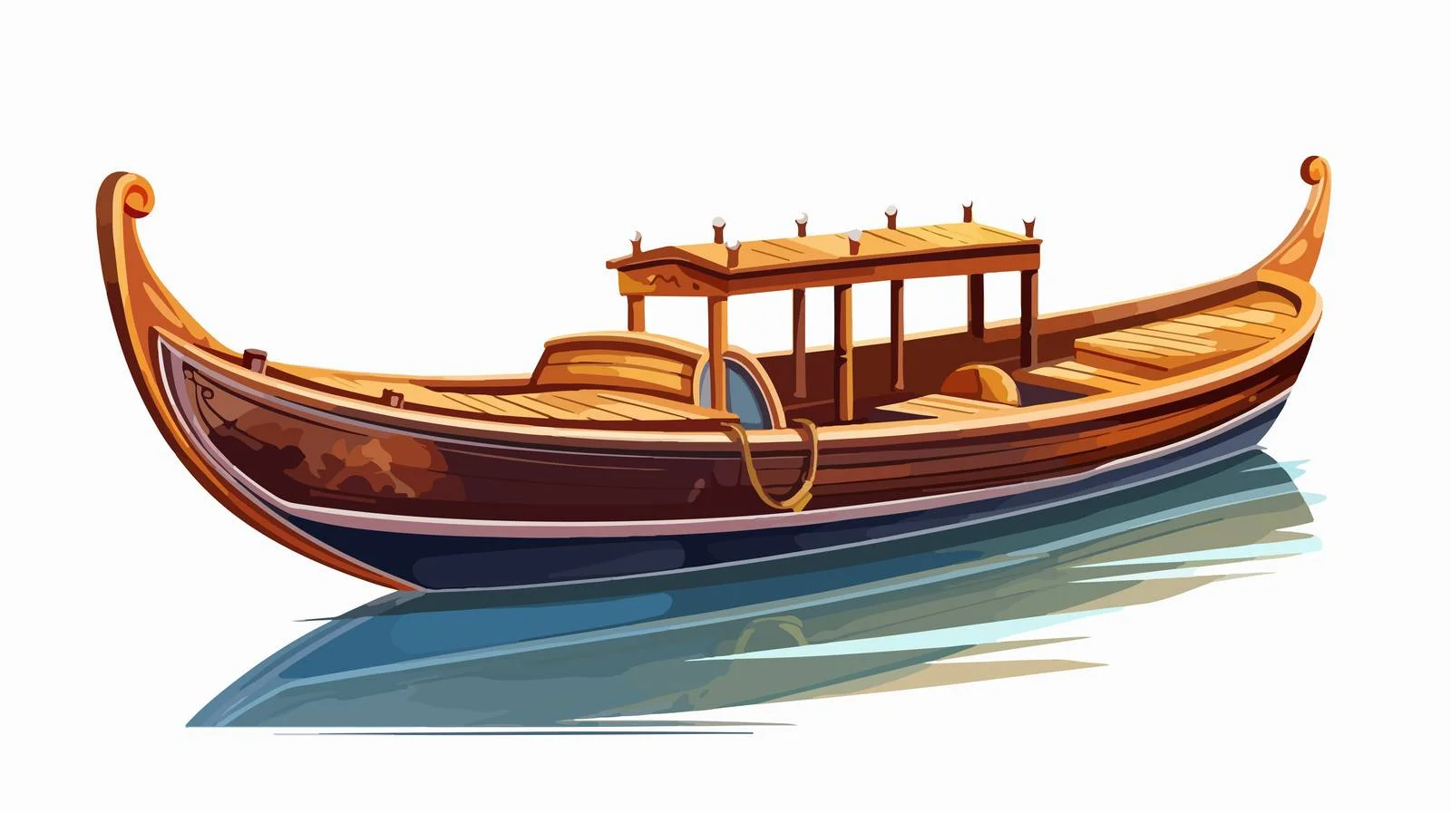 Traditional Venetian Gondola: Vintage Watercraft — free download from Dotvec