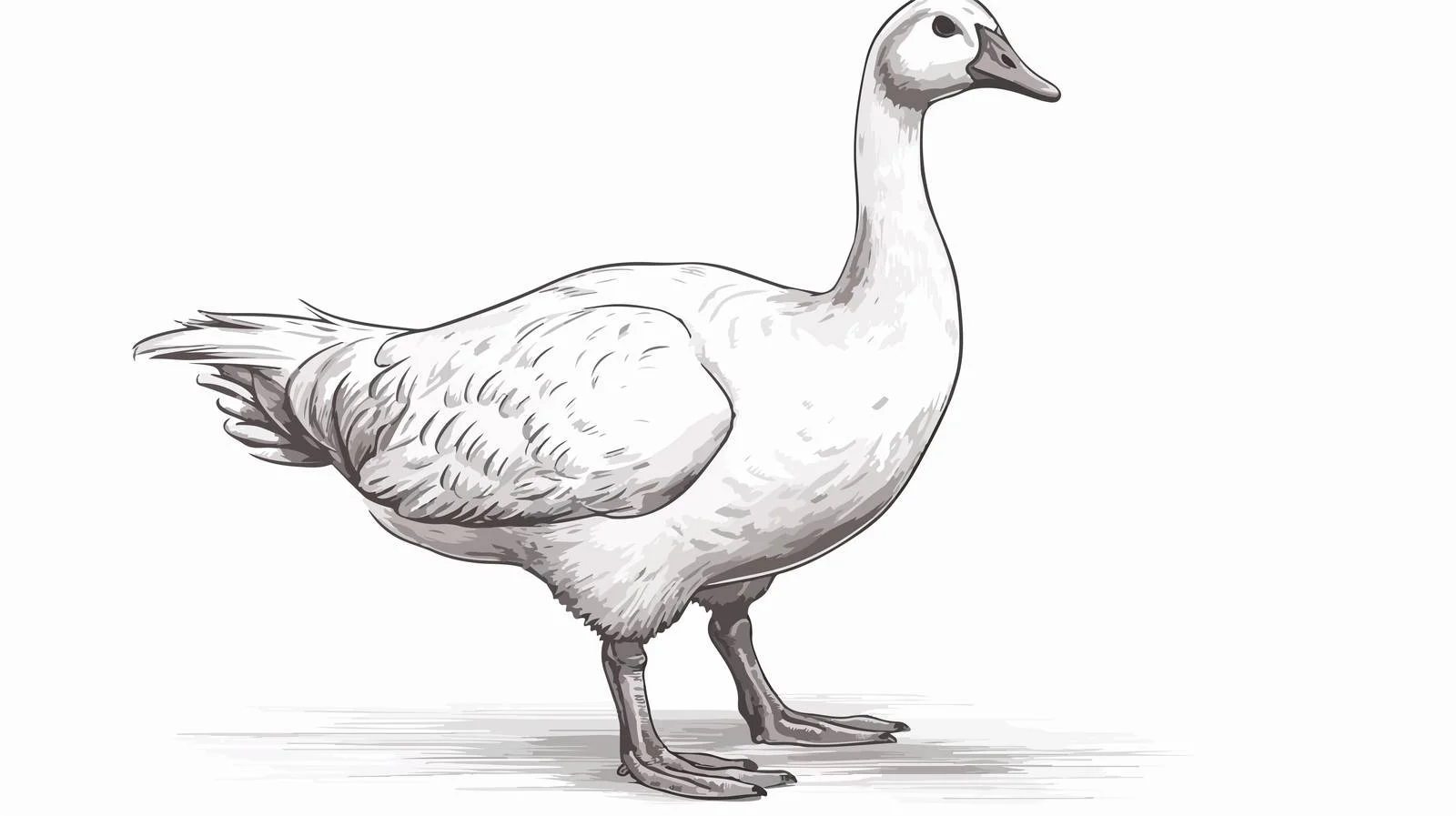 Hand-drawn Goose Farm Sketch Illustration — free download from Dotvec