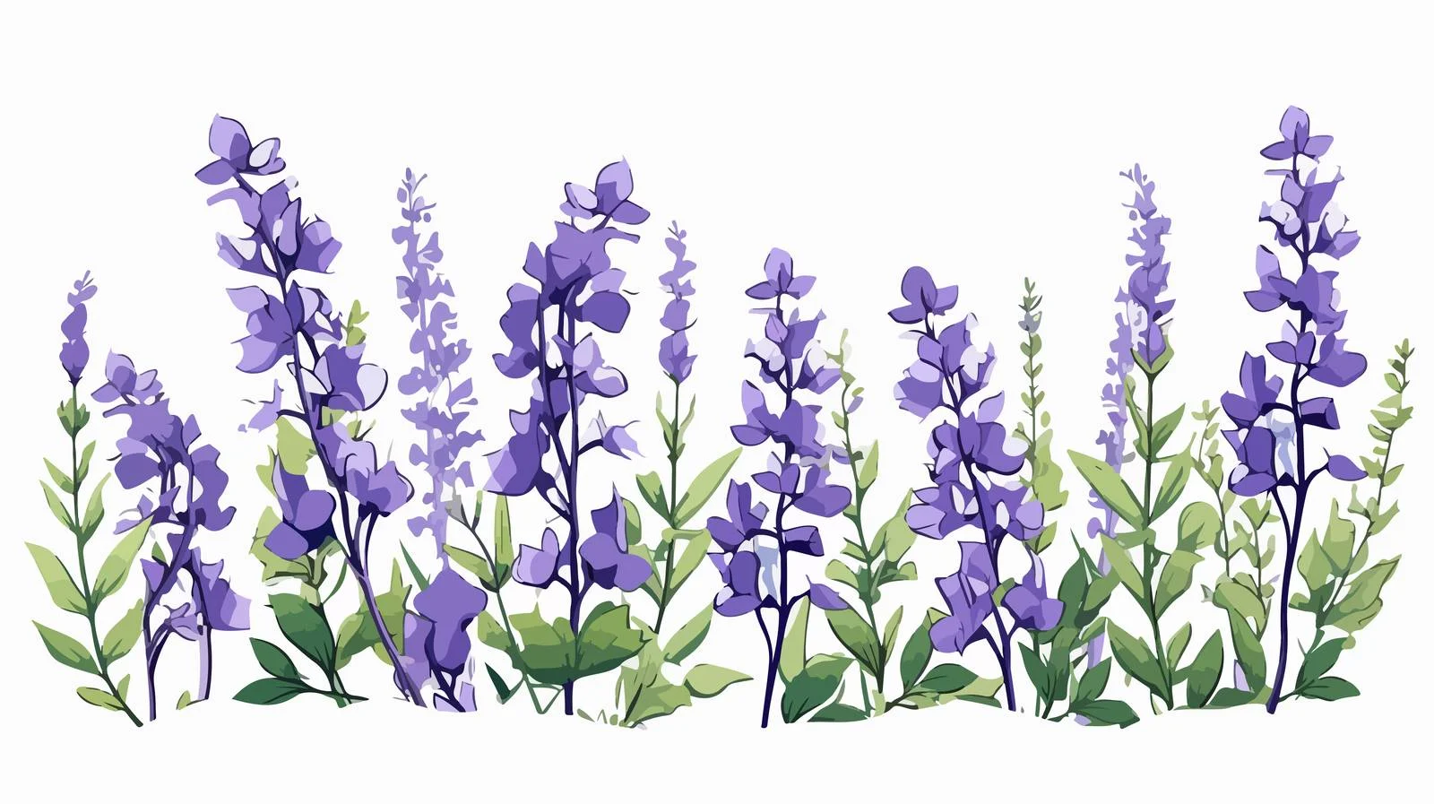 Exquisite Baikal Skullcap Floral Illustration — free download from Dotvec