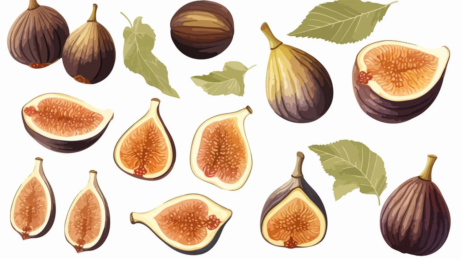 Exquisite Botanical Illustration of Fresh and Dried Delights — free download from Dotvec