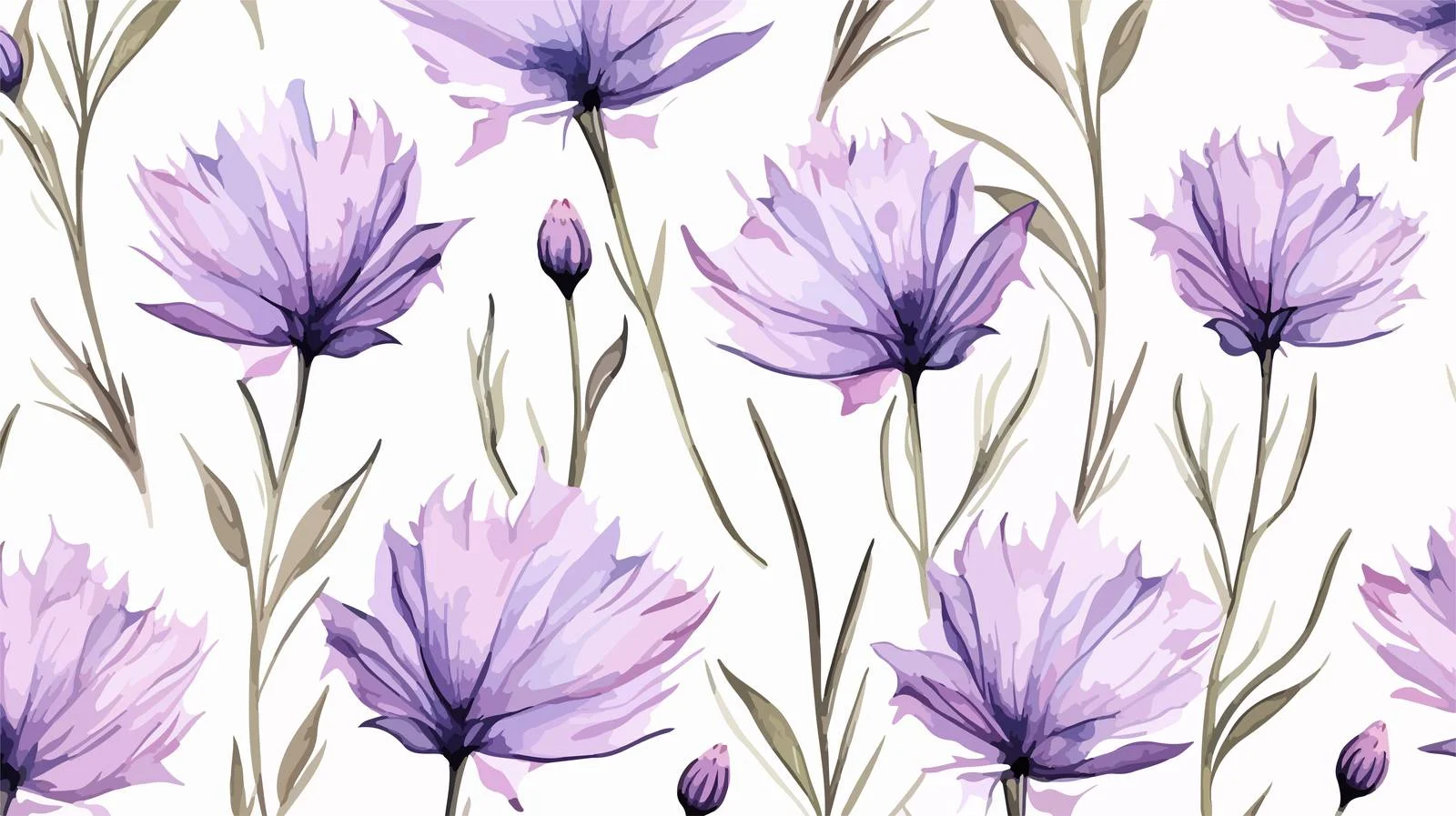 Exquisite Botanical Seamless Design with Blooming Flowers — free download from Dotvec