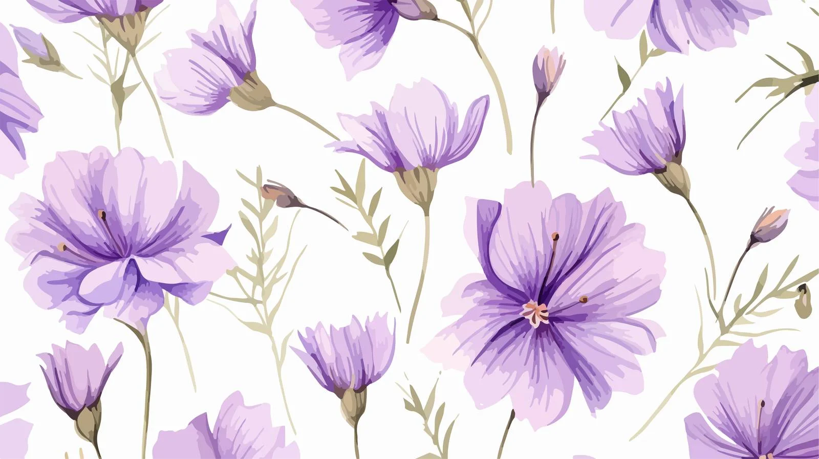 Exquisite Blossoming Floral Repeat Design — free download from Dotvec