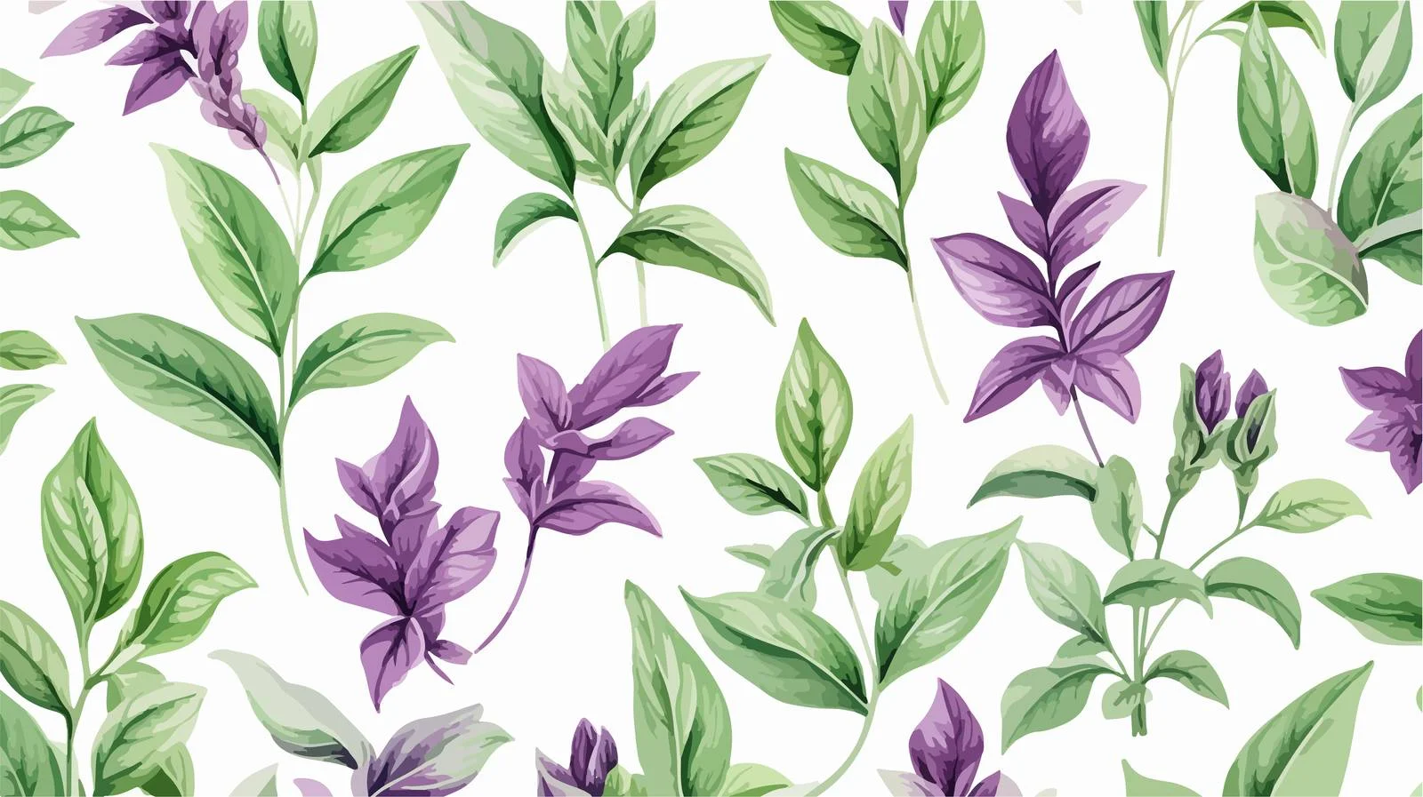 Elegant Botanical Green Seamless Pattern Design — free download from Dotvec