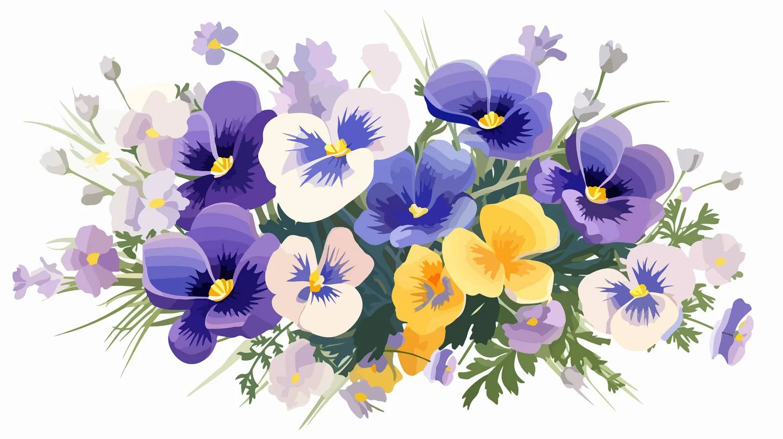Vibrant Wild Pansies Blooming Together — free download from Dotvec