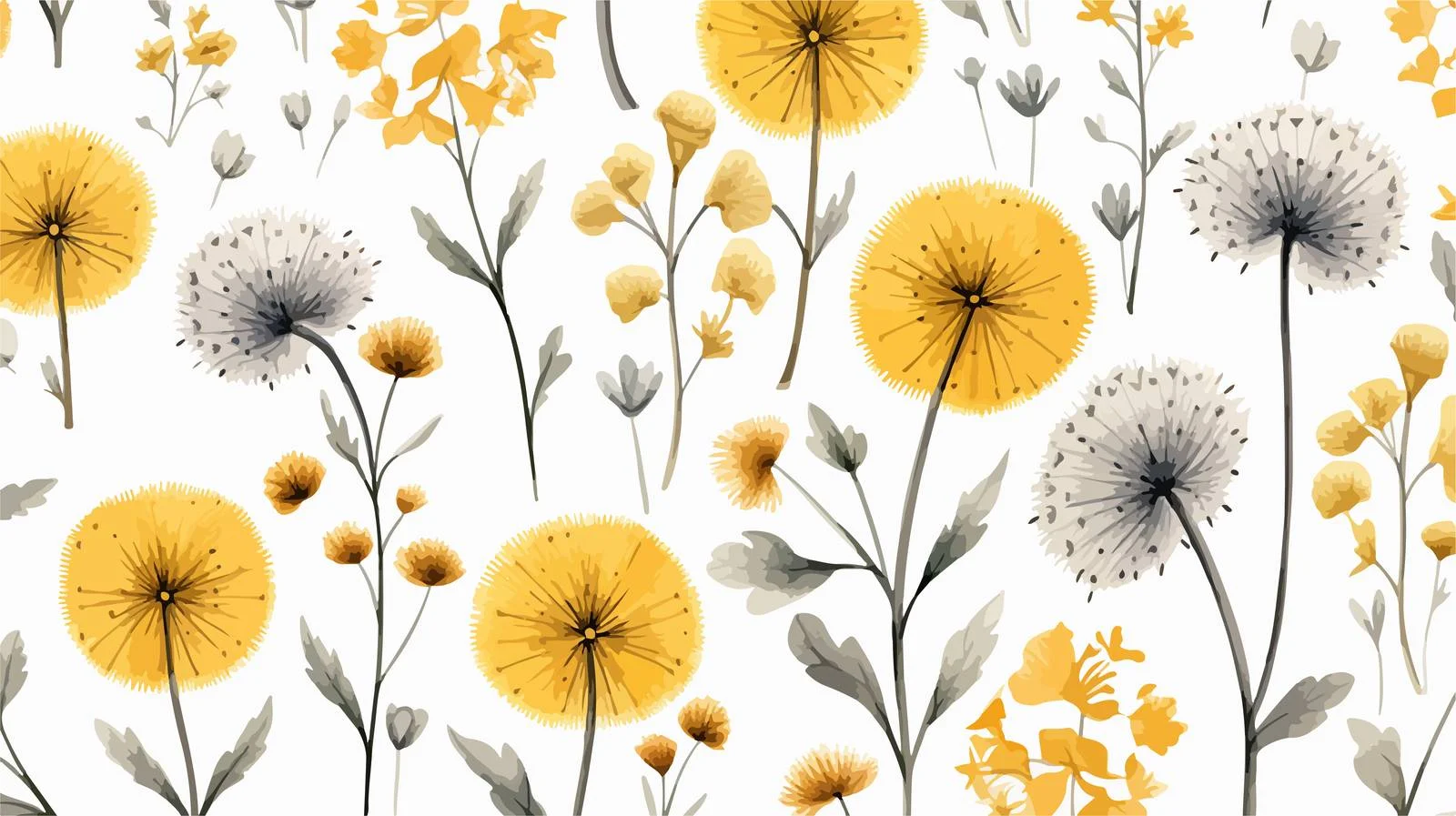 Vibrant Botanical Seamless Pattern with Blooms — free download from Dotvec