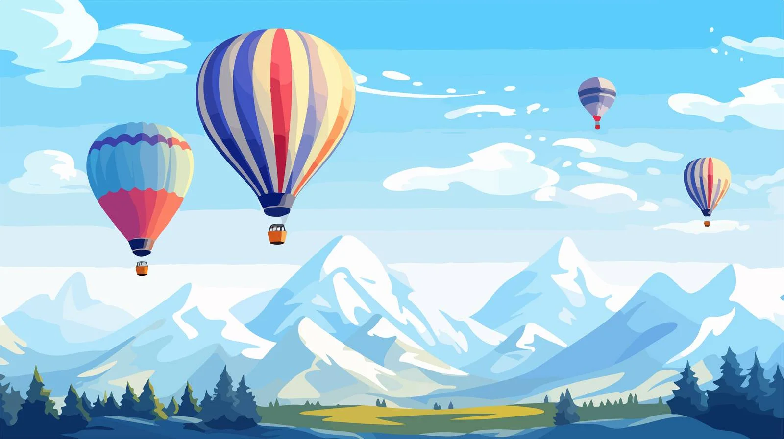 Exquisite Horizontal Banner or Scenic Backdrop — free download from Dotvec