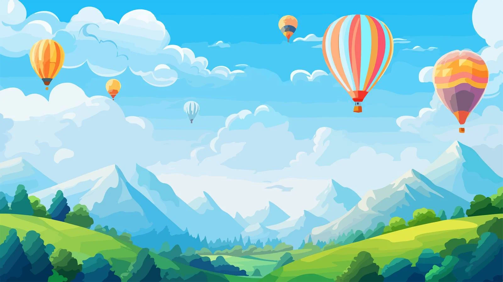 Mesmerizing Horizontal Banner Background with Scenic Views — free download from Dotvec